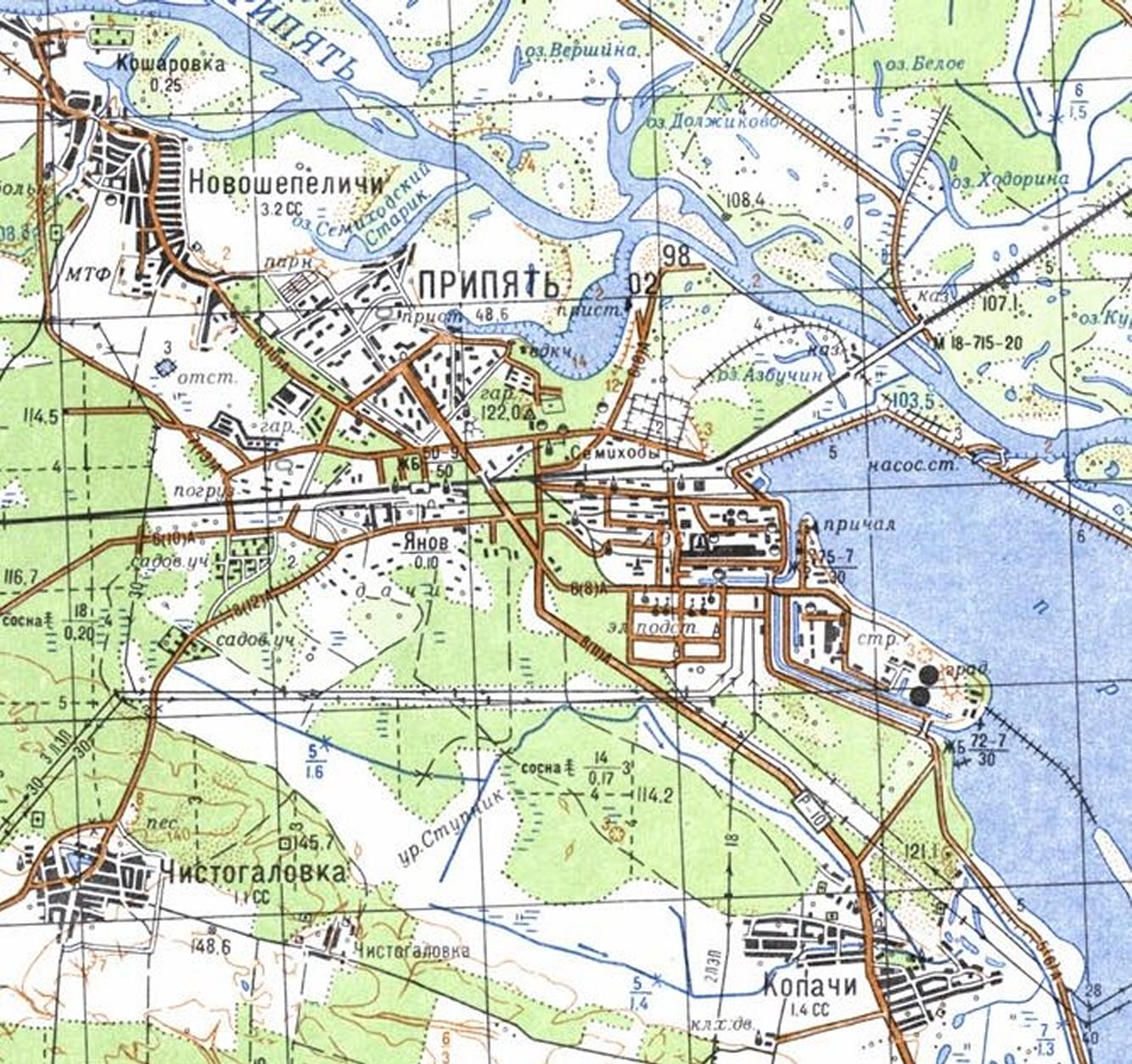 Полная карта зоны отчуждения